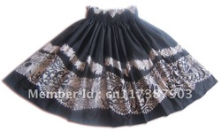 Hawaiian dance costumes--pink with white teare print itme No.w004-black