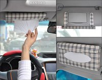 Car sun visor Tissue box Auto accessories  Paper napkin holder clip- PU leather