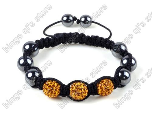 Free Shipping Christmas Boutique Tresor Crystal bracelet stud Shamballa bracelet with Disco Balls beads(China (Mainland))