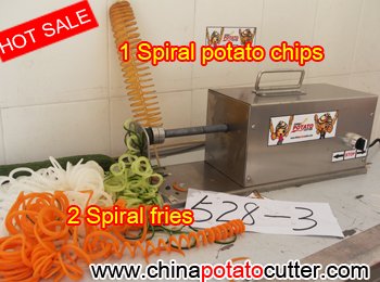 528 Electric chinese potato cutting tool new potato spiral cutter chipstix 304# Stainless Steel 220v -240v (with counter)(China (Mainland))