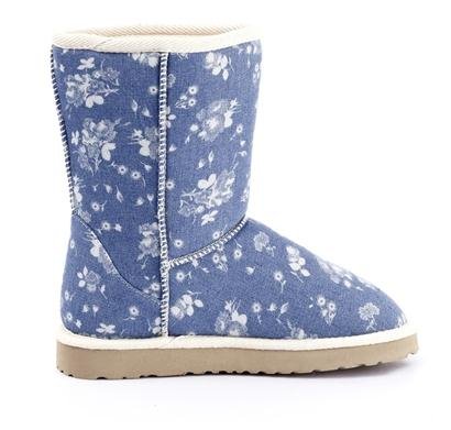 [V$L]Women'S Boots 8'',Fashional bule warm winter foot wear,,Wholesale-Free shipping(China (Mainland))