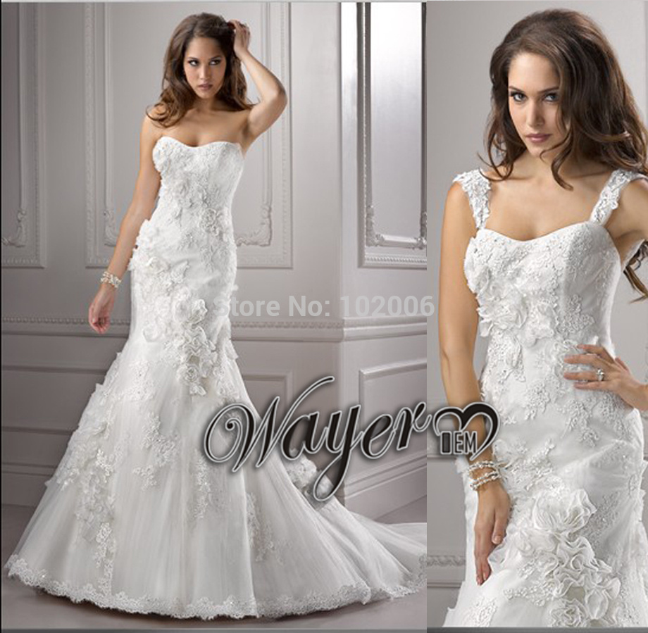 ... -Empire-Lace-Appliqued-Organza-Mermaid-Wedding-Dresses-HL-WD2606.jpg