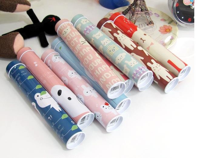 Wholesale -cartoon pencil box brush pot functional cartoon box tin box 18.3*3.5cm free shipping