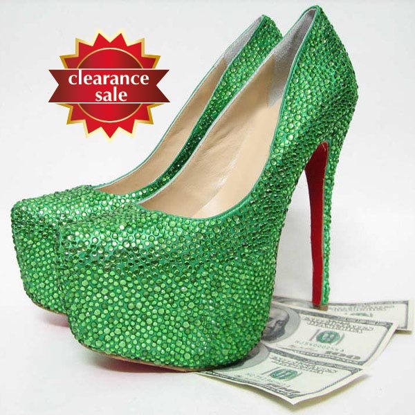 Green Platform Heels