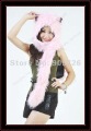 Free Shipping SPIRIT FLUFFY PLUSH ANIMAL HOOD HATS WITH LONG SCARF AND MITTENS PINK WOLF