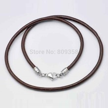 Free Shipping Mix Order Fashion jewelry 2 System Stainless Titanium Steel Brown Wire Men’s Couple Lovers’ Pendant Necklaces 2020