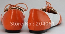 Hotsale Wholesale Women flat shoes patent Pu shoes lace up shoes summer casual mixed colors shoes