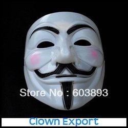 Transporte livre C13079CL Máscara V de Halloween para a máscara da vingança para o desempenho do partido do traje