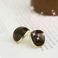 ~Min 12pcs/lot mixed.Glamorous coffee bean ear stud,earring,2015.2325A.Free shipping