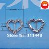 (S0005) 10mm bar,heart shape crystal buckles,100pcs/lot, CPAM free, shine buckle full of glossy crystal for wedding ribbon
