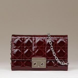 Top Quality Top Layer Patent Sheepskin Leather Cannage Lady Luxury Chain Crossbody Bag Chain Shoulder Bag
