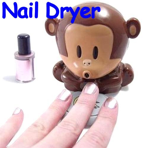 B1038 Cute Monkey Hand Nail Dryer Blower Manicure Machine 10pcs/lot