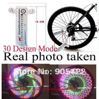 30pcs/lot free shipping EMS  Bicycle Car Motorcycle 30 mode 16 LED Flash Tire Valve Spoke Wheel Light MC020