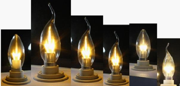 led candle light bulb light E12 E14 E26 E27 B22 3w 5w high luminous flux(China (Mainland))