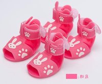 New Fashion Dog's Shoes,Pet Shoes, Sandals,Rubber Soles 4pcs/set Anti Slip Skid Bottom  - -