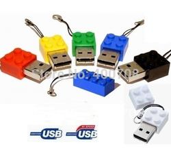 PVC Toy Brick shape real 2gb 4gb 8gb 16gb 32gb usb flash memory drive pen drive usb stick free shipping 10pcs/lot(China (Mainland))