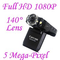 car DVR 140 degree wide-angle lens HD1080P, anti-trembling, Night vision(8 IR light+2 fill light continuous recording, K5000