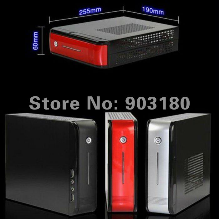 2012 hot MINI ITX case nettop AMD N330 Dual Core 2.3GHz RS880M+SB820M WIFI 1080P HDMI MINI PC 4G/320G support 64 bits os(China (Mainland))