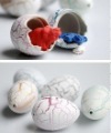 Free shipping magic small  Crackle white size Dinosaur eggs 60pcs/packing interesting toys more than 3 years old toys