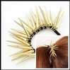 Min order 10 USD (Mix Item) Fashion Spike Hair Clips Band headbands Hairpin delicate jewelry Wholesale SPX0014 Gold