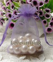 FREE SHIPPING-50pcs 4" x 6" 10x15cm Lavender Sheer Organza Pouch Wedding Favour Party Jewelry Gift/Candy Bag