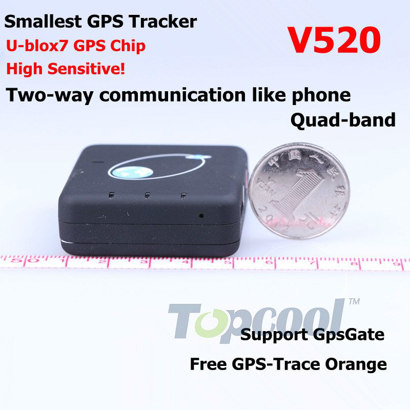Купить Мини gps трекер v520 квад u-blox6 gps чип 2way вызова реального ...