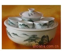 Supply gift set / ceramic travel tea set Yingke eight  piece set