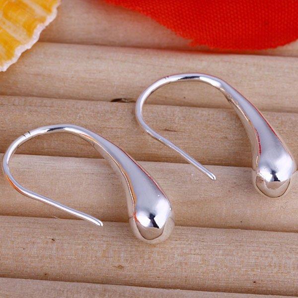 925 Silver Earring Fashion Jewelry Free Shipping Water Drop STL Silver Earrings E004