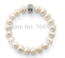 free shipping wholesale new  arrival  925 sterling silver   Freshwater pearls bead bracelet
