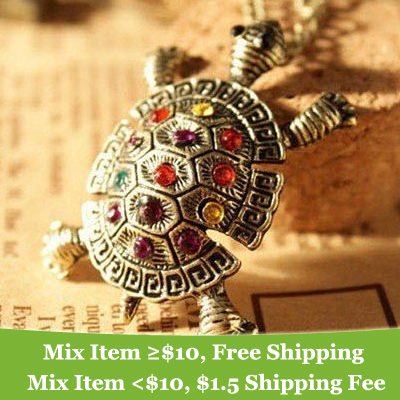 summer dress 2014 pendant chain necklace Lovely Tortoise necklaces pendants Jewelry Wholesale cRYSTAL sHOP M13