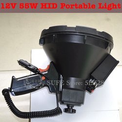 9'' 12v 55w, HID Portable search light for out door working, boat, hunting, HID handheld light for searching,hid spot light(China (Mainland))