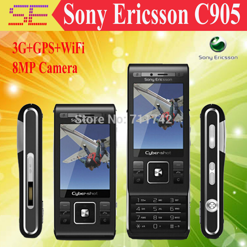 C905 Unclocked Sony Ericsson C905 Mobile phone 8MP Camera 3G GPS WIFI Russian keyboard Support Fast