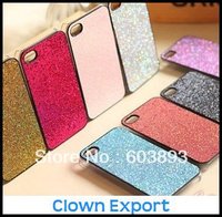 Free shipping    B12887CL   Bling Rubber Hard Case Cover+Guard for iPhone 4 4G