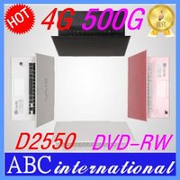 14inch Branded Original Computer&Laptop 4G 500G Hard Disk d2550 DVD-RW Burner Russian Brazil French keyboard and Languag win7