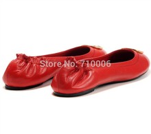 Famous brand TO woman dancing shoes Genuine sheepskin Ladies Ballet Flat Shoes free shipping