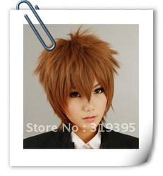 Hitman Reborn Short wig Anime Cosplay Party Hair synthetic wigs anime products CWF0753(China (Mainland))