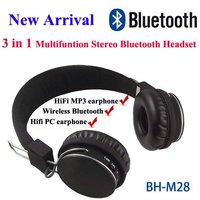 3 in 1 2.4G Bluetooth Wireless HiFi Stereo Earphone Headset Headphones