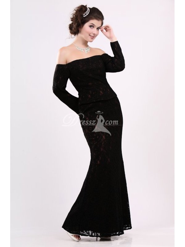 Off the sholder black dress