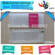 Refillable cartridge for Epson 7880 9880,8colors(PBK C M Y LC LM LK LLK),capacity 400ml