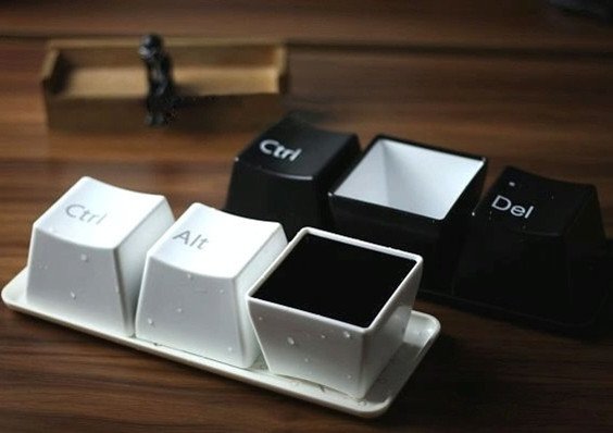 Free Shipping Keyboard Cup Fashion Cup Per Set Include ctrl del alt 3 pieces