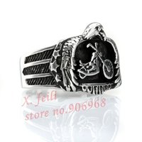 Free Shipping Rings for Men PUNK Gothic Ring Stainless Steel Finger Ring  Alien Jewelry Wholesale Eagle,Size8,9,10,11,12,13