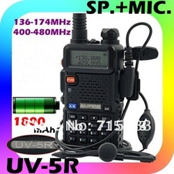 Free Shipping Baofeng UV-5R Dual band two way radio with Free Handsfree the Cheapest walkie talkie(China (Mainland))