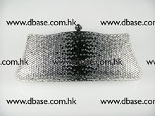 L7788 Crystal White/Grey/Black in Gradual change effect Evening Bridal Party Night Metal purse bag clutch box IN FREE SHIPMENT