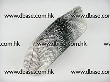 L7788 Crystal White Grey Black in Gradual change effect Bridal Party Night Metal Evening purse clutch