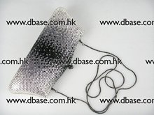 L7788 Crystal White Grey Black in Gradual change effect Bridal Party Night Metal Evening purse clutch