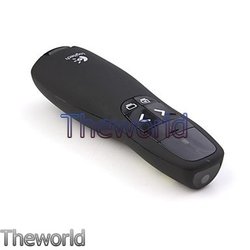 Wireless Presenter R400 avec pointeur laser rouge - noir--without the logo----no logo(China (Mainland))