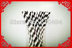1000pcs black white stripped paper drinking straws 25pcs per bag kid friendly party decoration birthday party(China (Mainland))