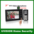 Ultra-thin 7 inch TFT Color Video Doorphone Intercom System with Touch Key free shipping