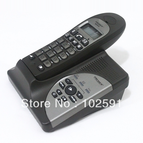 201211 Black Free Shipping DECT Digital Cordless Telephone High Quality Hands free