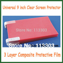 10pcs Universal 9 inch LCD Screen Protector 3 Layer Protective Film Grid for Mobile Phone GPS